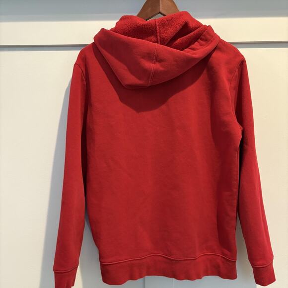 GAP Hoodie Women XS Extra Small Crimson Red Heritage Logo Pullover Hooded Fleece - Picture 7 of 12